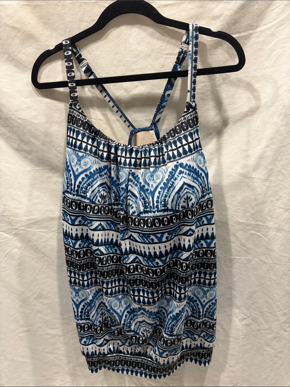 Swim By Cacique Blue Paisley Tankini